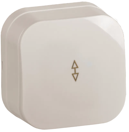 Выключатель 1-клавишный для открытой установки проходной ВСп10-1-0-ХК 10А GLORY кремовый IEK