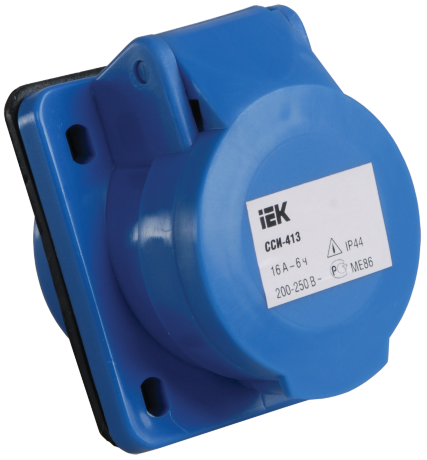 Розетка стационарная скрытая ССИ-413 2Р+Е 16А 200-250В IP44 IEK