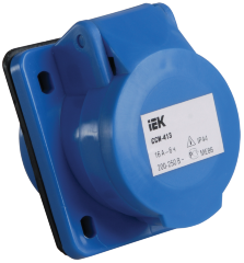 Розетка стационарная скрытая ССИ-413 2Р+Е 16А 200-250В IP44 IEK