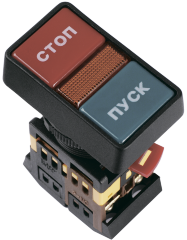 Кнопка РPВВ-30N "Пуск-Стоп" d=30мм неон/240В 1з+1р IEK