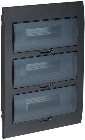 Корпус модульный пластиковый встраиваемый ЩРВ-П-36 черный IP41 IEK