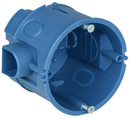 Коробка установочная С3 D=68x60мм для твердых стен (с саморезами и стыковочными узлами) IEK