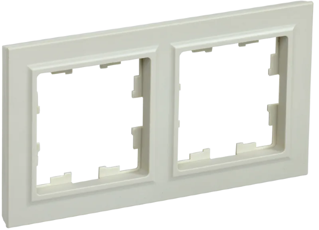 BRITE Рамка 2-местная РУ-2-БрКр бежевый IEK