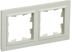 BRITE Рамка 2-местная РУ-2-БрКр бежевый IEK