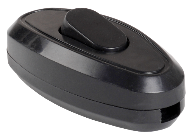 Выключатель 1-клавишный разборный для бра ВБ-01Ч черный IEK