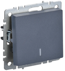 BRITE Выключатель 1-клавишный с индикацией 10А ВС10-1-1-БрМ маренго IEK