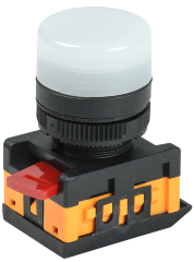 Лампа AL-22TE сигнальная d=22мм белый неон/240В цилиндр IEK