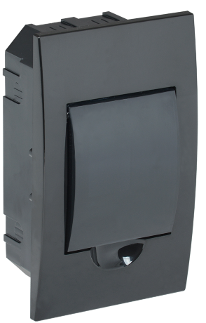 Корпус модульный пластиковый встраиваемый ЩРВ-П-4 черный IP41 IEK