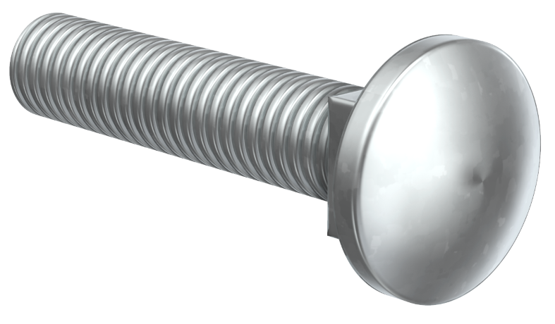 Винт с гладкой головкой и квадратным подголовником M6х30 HDZ IEK