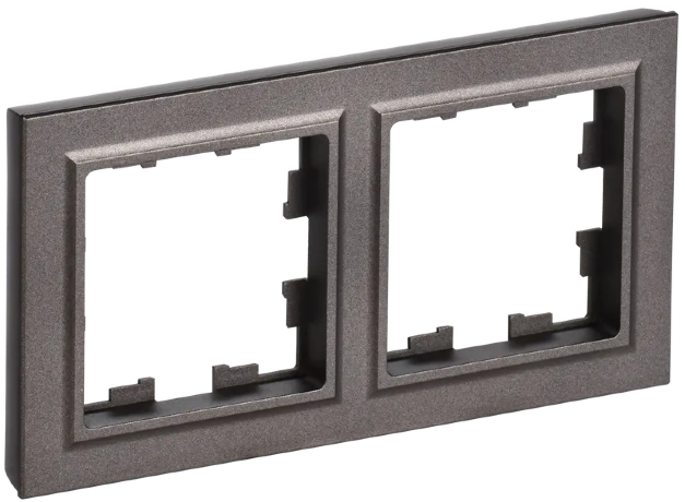 BRITE Рамка 2-местная РУ-2-БрТБ темная бронза IEK