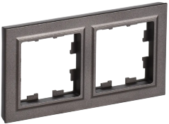 BRITE Рамка 2-местная РУ-2-БрТБ темная бронза IEK