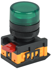 Лампа AL-22TE сигнальная d=22мм зеленый неон/240В цилиндр IEK