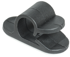 Клипса самоклеящаяся КС-1 черная (24шт) IEK