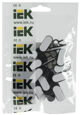 Клипса самоклеящаяся КС-1 черная (24шт) IEK