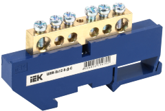 Шина N "ноль" на DIN-изоляторе ШНИ-8х12-6-Д-С IEK