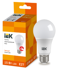 Лампа светодиодная A60 шар 15Вт 230В 3000К E27 IEK