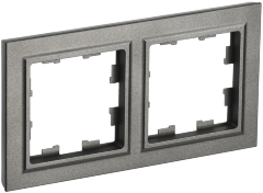 BRITE Рамка 2-местная РУ-2-БрШ шампань IEK