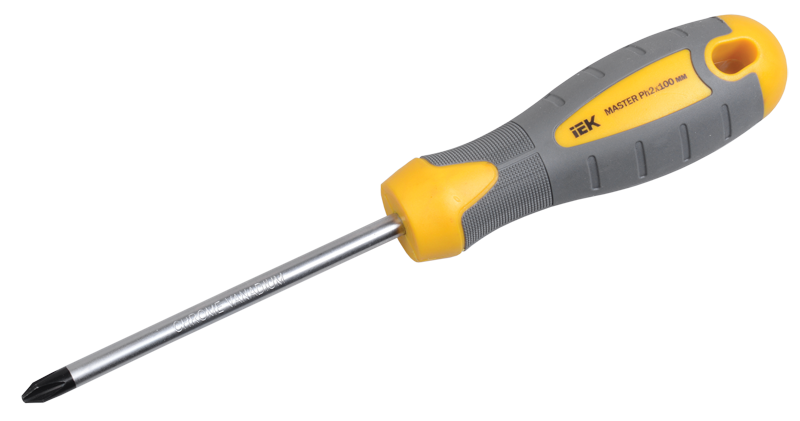 Отвертка крестовая MASTER Ph2х38мм IEK