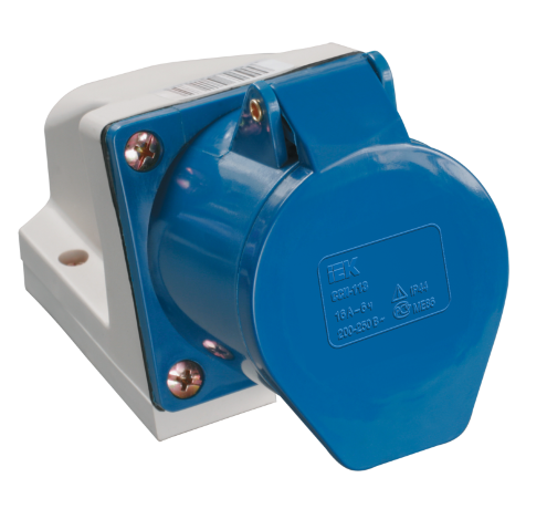 Розетка стационарная ССИ-113 2P+PE 16А 200-250В IP44 IEK