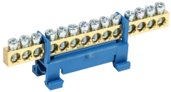 Шина N "ноль" на DIN-изолятореяторе типа "Стойка" ШНИ-6х9-14-С-С IEK