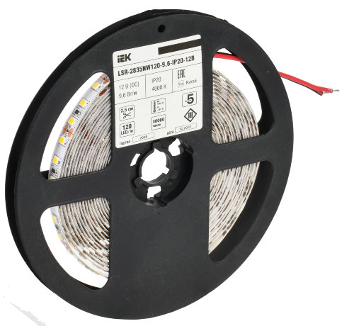 Лента светодиодная 5м LSR-2835NW120-9,6-IP20-12В IEK