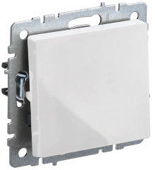 BRITE Выключатель 1-клавишный самовозвратный 10А ВС10-1-4-БрБ белый IEK