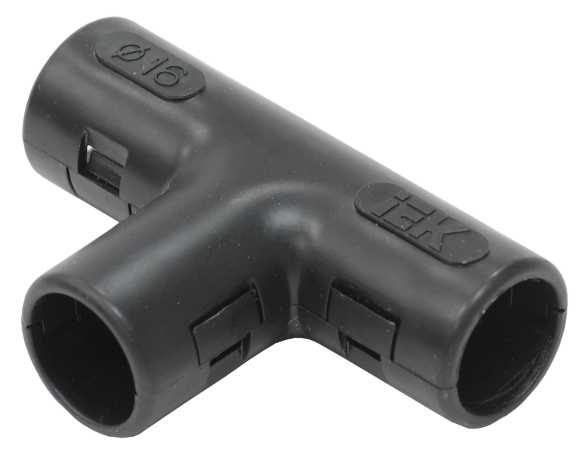Тройник открывающийся TI16G черный IEK