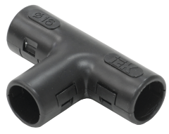 Тройник открывающийся TI16G черный IEK