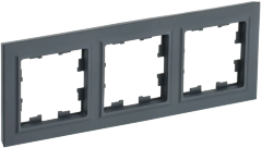 BRITE Рамка 3-местная РУ-3-БрГ графит IEK