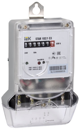 Счетчик электрической энергии однофазный STAR 102/1 C3-5(60)М IEK