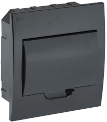 Корпус модульный пластиковый встраиваемый ЩРВ-П-8 черный черная дверь IP41 IEK