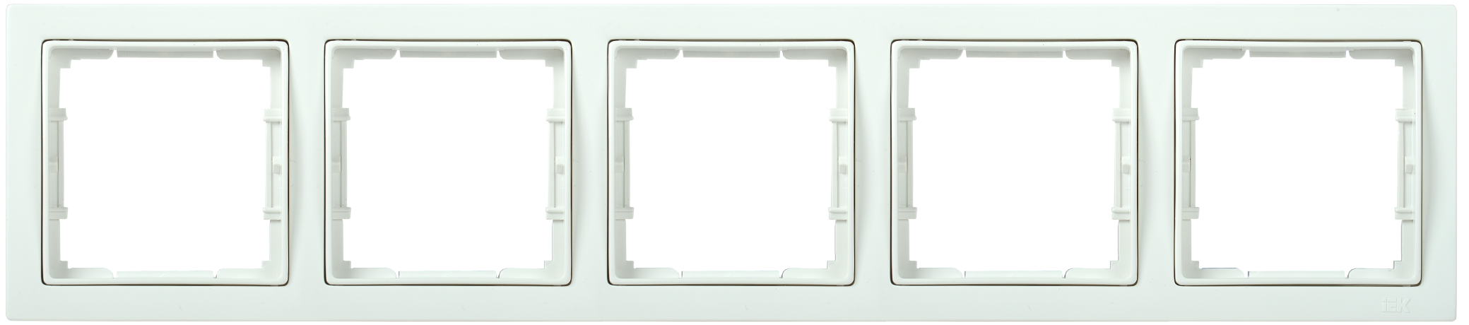 Рамка 5-местная квадратная РУ-5-ББ BOLERO Q1 белый IEK