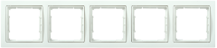 Рамка 5-местная квадратная РУ-5-ББ BOLERO Q1 белый IEK
