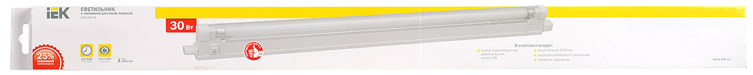 Светильник ЛПО2004B 30Вт 230В T4/G5 IEK
