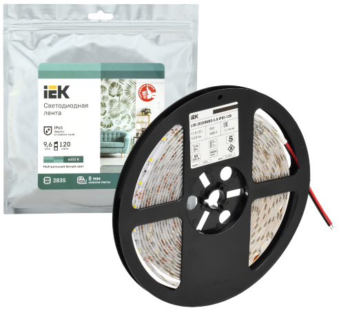 Лента светодиодная 5м LSR-2835NW60-4,8-IP65-12В IEK