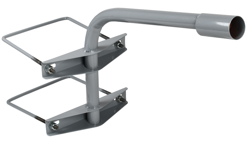 Кронштейн КНО-2 D=48мм L=500мм на опору 2 хомута серый IEK