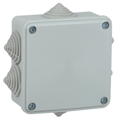 Коробка распаячная КМ для открытой проводки 100х100х45мм IP44 6 вводов (RAL 7035) IEK