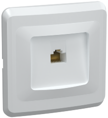 Розетка 1-местная компьютерная РК10-ВБ RJ45 Cat5e ВЕГА белый IEK