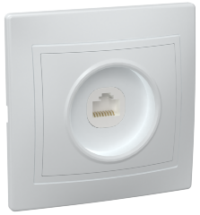 Розетка 1-местная компьютерная РК10-КБ КВАРТА белый IEK