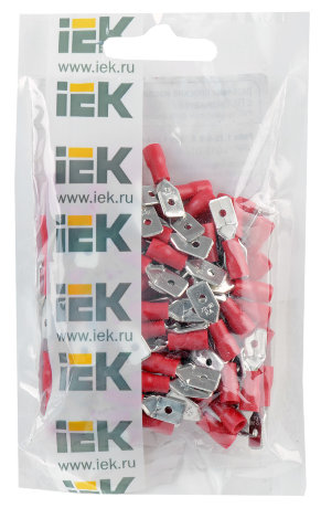 Разъем изолированный РпИп 1,25-6-0,8 плоский (100шт) IEK