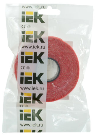Хомут-липучка ХКл 16мм красный (5м/ролл) IEK