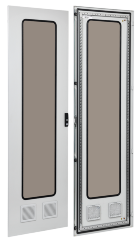 FORMAT Дверь металлическая со стеклом 2 вентиляционных отверстия 2000х800мм IEK