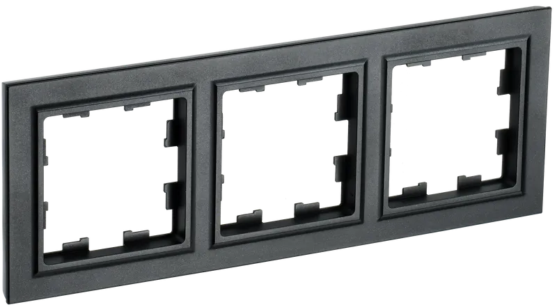 BRITE Рамка 3-местная РУ-3-БрЧ черный IEK