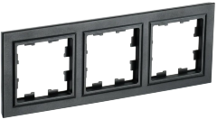 BRITE Рамка 3-местная РУ-3-БрЧ черный IEK