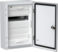 Корпус металлический распределительный TITAN 5 ЩРн-24 (1х24) 460х310х140 мм IP54 белый (одна дверь) IEK