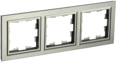 BRITE Рамка 3-местная РУ-3-БрШ шампань IEK