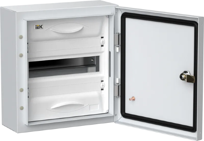 Корпус металлический распределительный TITAN 5 ЩРн-12 (1х12) 335х310х140 мм IP54 белый (одна дверь) IEK