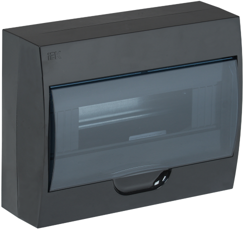 Корпус модульный пластиковый навесной ЩРН-П-12 черный IP41 IEK