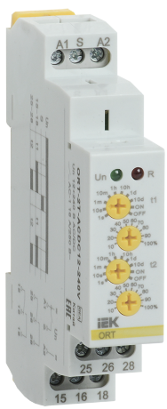 Реле времени ORT 2 контакта 12-240В AC/DC с независимыми уставками IEK