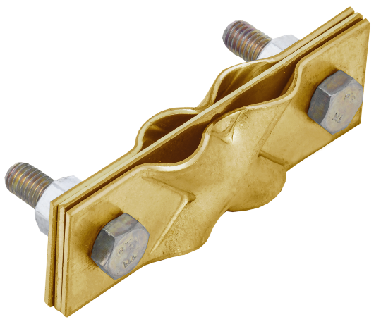Зажим заземления диагональный полоса/пруток-полоса/пруток латунь IEK